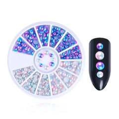 Pro Nail Art Gems Glitter Rhinestones Beads Decoration Kit