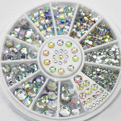 Pro Nail Art Gems Glitter Rhinestones Beads Decoration Kit