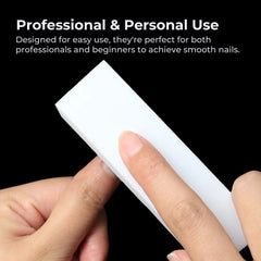 Pro Nail Buffers & Files Set - 10 White Sponge Blocks