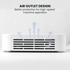 Professional 120W Nail Dust Remover with Adjustable Speed - air outlet design