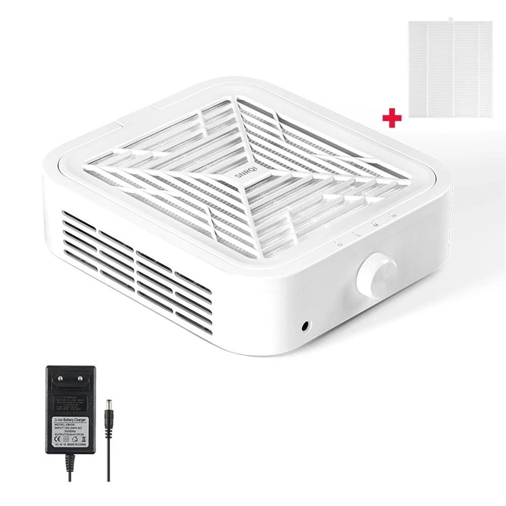 Professional 120W Nail Dust Remover with Adjustable Speed - EU