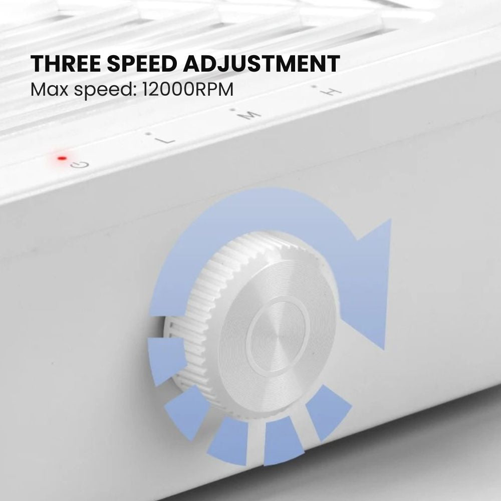 Professional 120W Nail Dust Remover with Adjustable Speed -  speed adjustment