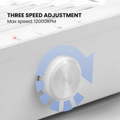 Professional 120W Nail Dust Remover with Adjustable Speed -  speed adjustment