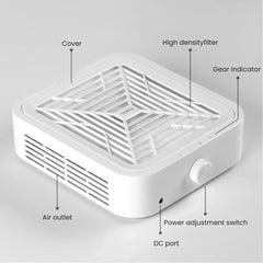 Professional 120W Nail Dust Remover with Adjustable Speed - details