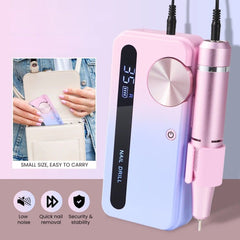 Professional 35000RPM Rechargeable Nail Drill Kit - features