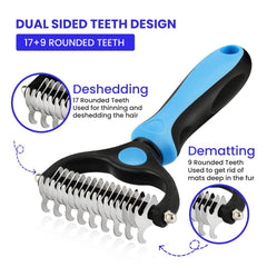 Professional Pet Deshedding Brush Dog Hair Remover