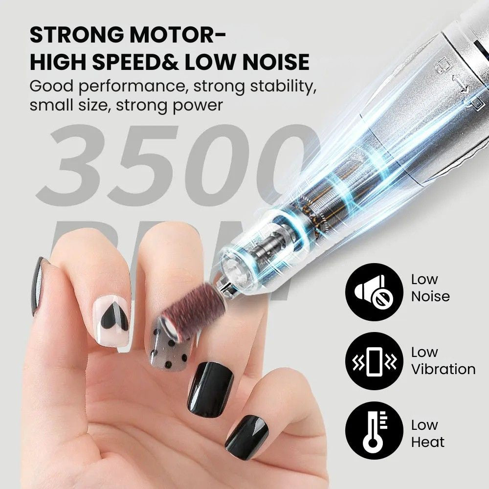 Professional Rechargeable Electric Nail Drill Machine - string motor