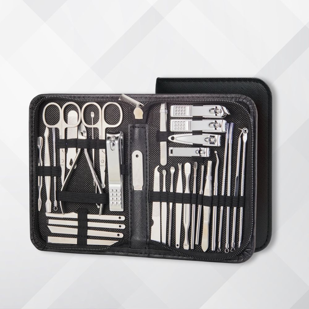 32-Piece Stainless Manicure & Pedicure Kit