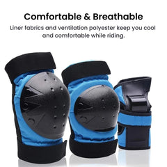 Protective Gear Set 6 Pcs – Knee, Elbow & Wrist Pads for All Ages
