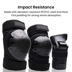 Protective Gear Set 6 Pcs – Knee, Elbow & Wrist Pads for All Ages