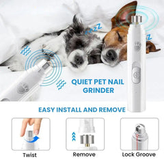 Quiet USB Pet Nail Grinder — Rechargeable Trimmer