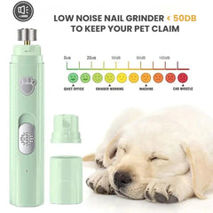 Quiet USB Pet Nail Grinder — Rechargeable Trimmer