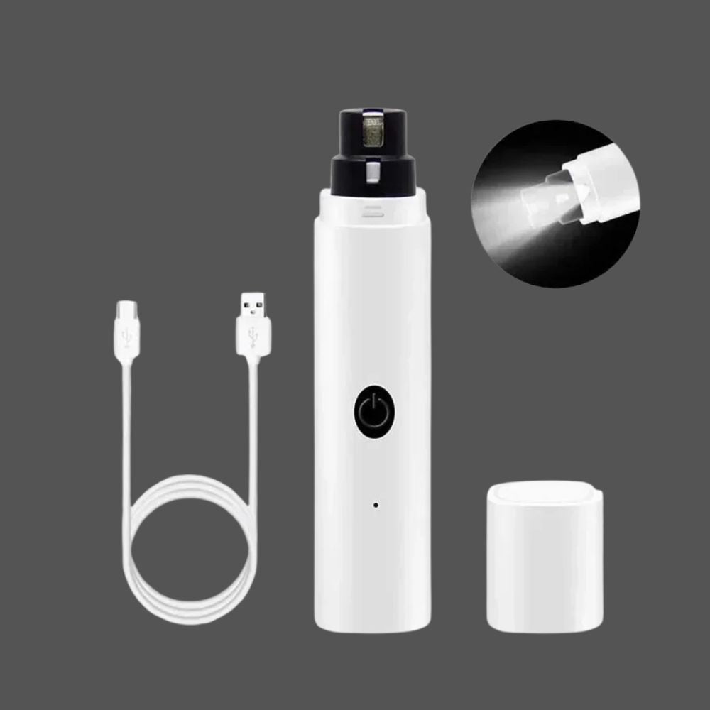 Quiet USB-C Pet Nail Grinder — Rechargeable, with Heads