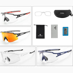Cycling Sunglasses UV400 Polarized with 5 Interchangeable Lenses