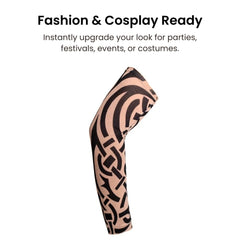 Realistic Tattoo Arm Sleeves – UV Protection Sports Wear