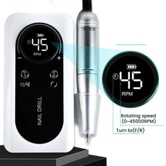Rechargeable Electric Nail Drill Kit for Manicure & Pedicure