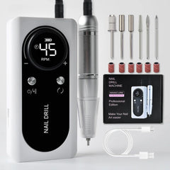 Rechargeable Electric Nail Drill Kit for Manicure & Pedicure