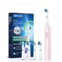 Rechargeable Electric Toothbrush 5 Modes with 4 Brush Heads