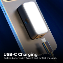 Magnetic Clip-On Rechargeable Fill Light — USB-C