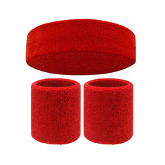 Sports Sweatband & Wristband Set – Cotton Comfort