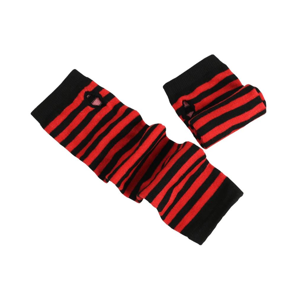 Striped Arm Warmers Socks – Goth Punk Kawaii Style