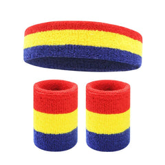 Sports Sweatband & Wristband Set – Cotton Comfort