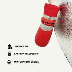 Reflective Anti-Slip Dog Booties — Knit Paw Socks