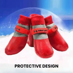 Reflective Anti-Slip Dog Booties — Knit Paw Socks