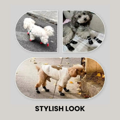 Reflective Anti-Slip Dog Booties — Knit Paw Socks