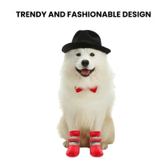Reflective Anti-Slip Dog Booties — Knit Paw Socks