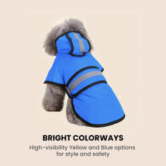 Reflective Hooded Dog Raincoat – Waterproof Pet Jacket
