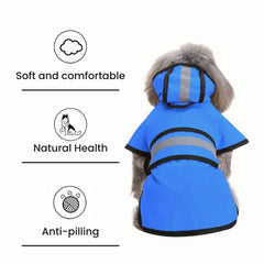 Reflective Hooded Dog Raincoat – Waterproof Pet Jacket