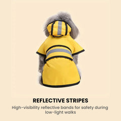 Reflective Hooded Dog Raincoat – Waterproof Pet Jacket