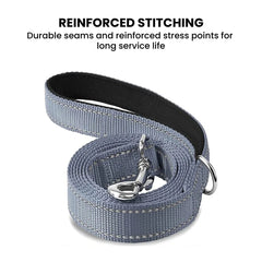 Reflective Padded Dog Leash — Soft Handle, Heavy Duty