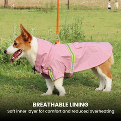 Reflective Waterproof Dog Raincoat with Hood