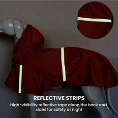 Reflective Waterproof Dog Raincoat with Hood