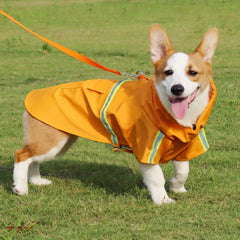 Reflective Waterproof Dog Raincoat with Hood
