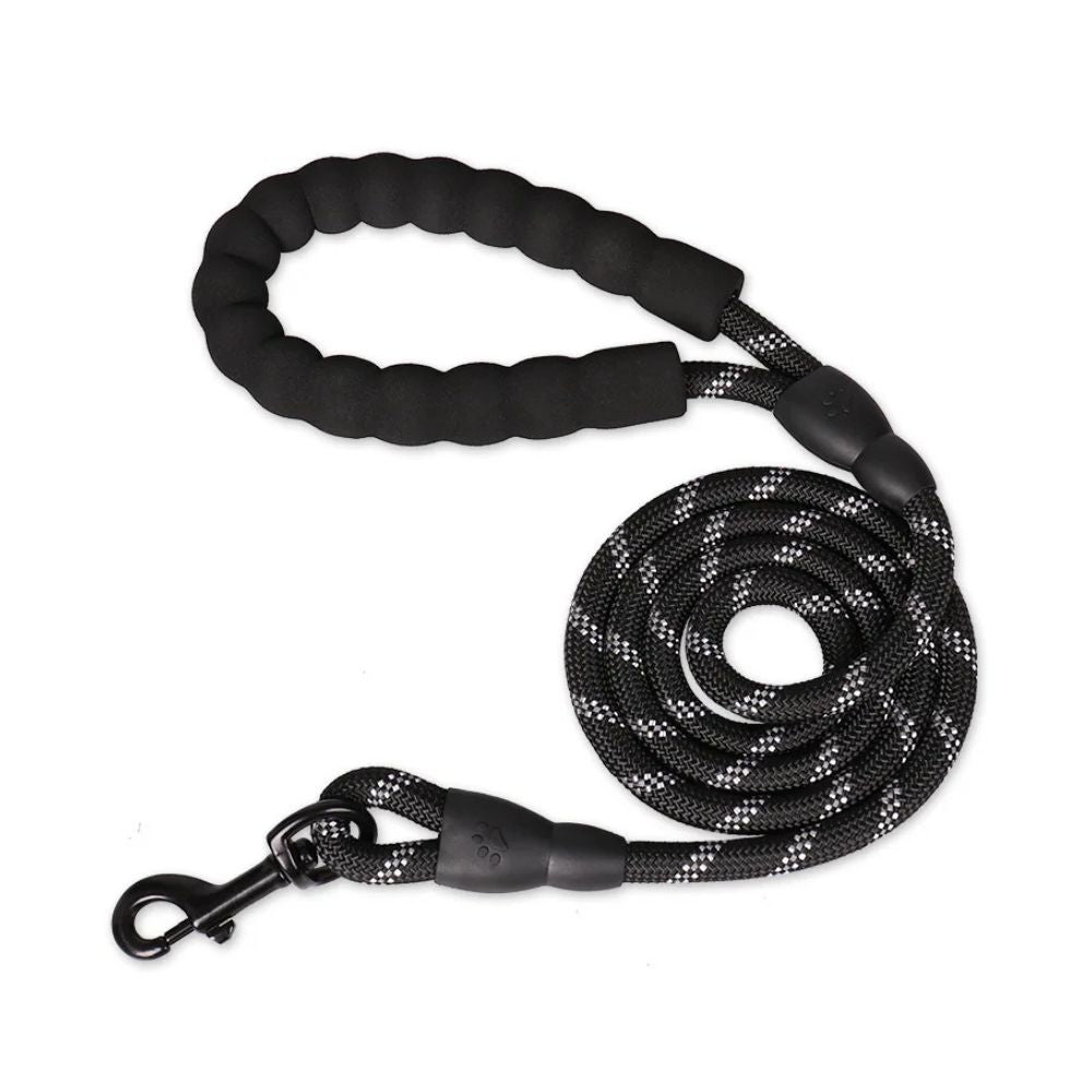 Reflective Braided Dog Leash with 360° Metal Clasp
