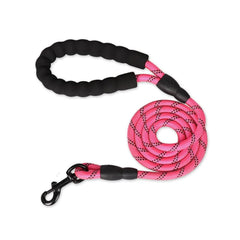 Reflective Braided Dog Leash with 360° Metal Clasp