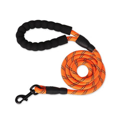 Reflective Braided Dog Leash with 360° Metal Clasp