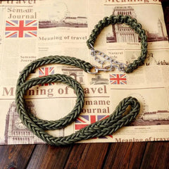 Reflective Braided Rope Dog Leash — Heavy-Duty