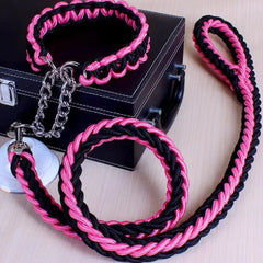 Reflective Braided Rope Dog Leash — Heavy-Duty