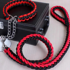 Reflective Braided Rope Dog Leash — Heavy-Duty