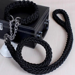 Reflective Braided Rope Dog Leash — Heavy-Duty