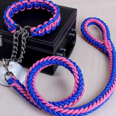 Reflective Braided Rope Dog Leash — Heavy-Duty