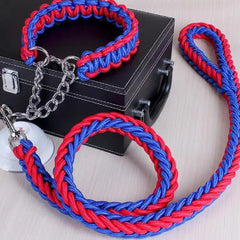 Reflective Braided Rope Dog Leash — Heavy-Duty