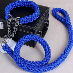 Reflective Braided Rope Dog Leash — Heavy-Duty