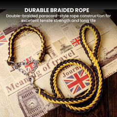 Reflective Braided Rope Dog Leash — Heavy-Duty