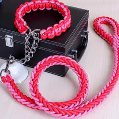 Reflective Braided Rope Dog Leash — Heavy-Duty