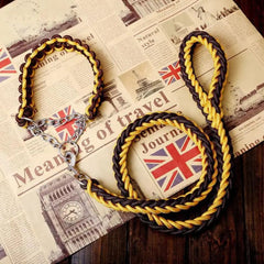 Reflective Braided Rope Dog Leash — Heavy-Duty